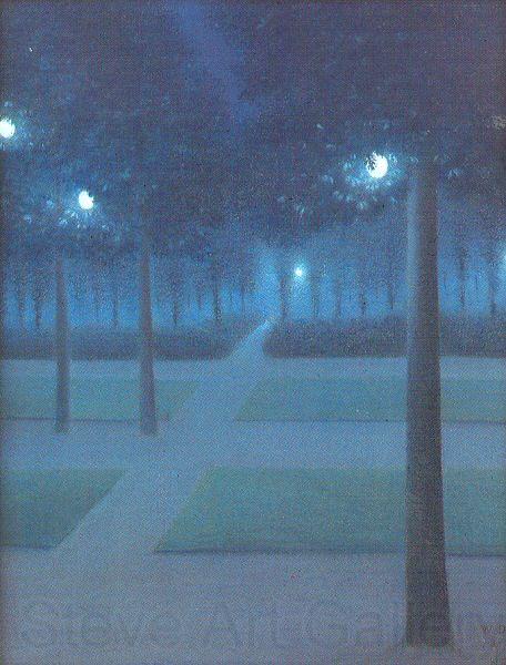 Nuncques, William Degouve de Nocturne in the Parc Royal, Brussels